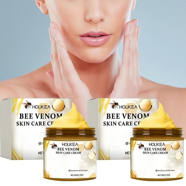 TEMU 2pcs Bee Venom Face And Neck Cream - Moisturizing Foam For All Tones, Hydration, Smooth Tone, Start Your Journey, Skincare Routine, , Glycerin Formula