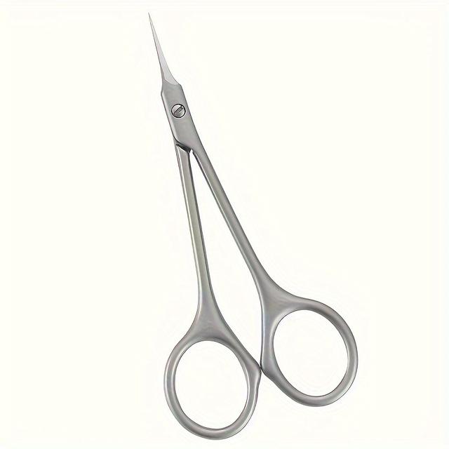 TEMU 1 tijera de cutículas de acero inoxidable, recortadora profesional para uñas, ideal para herramientas de manicura y pedicura