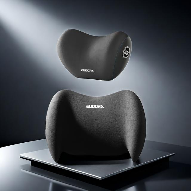 TEMU 1 Set Of 2 Ergonomic Car Seats 1 Headrest 1 Lumbar Pillow Support Combo Set Is Suitable For Models Of Seats, , Ideal Gift For Drivers