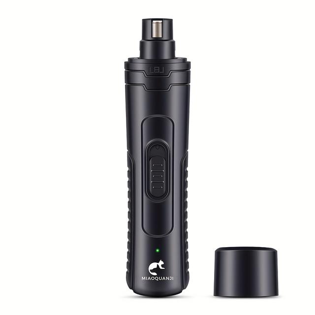 TEMU Cicha Szlifierka do Pazurów dla Psów z 3 LED, Ładowana Elektryczna Trymerka do Pazurów dla Dużych i Małych Psów/Kotów oraz Małych Zwierząt – Bezpieczna