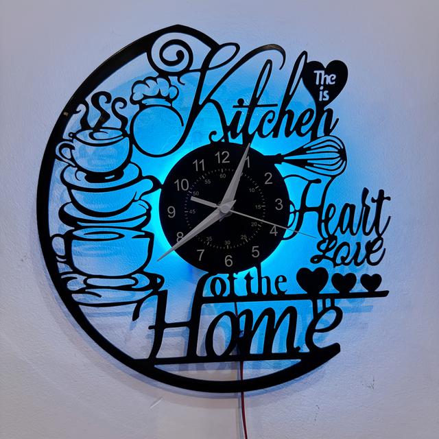 TEMU Led Wall Clock With Irregular & - Multicolor Vinyl Large Face Suitable For Living Room, Bedroom, Kitchen - Display For Birthdays, Christmas, Gifts - For Home Office Decor