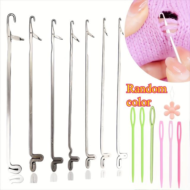 TEMU 14pcs Crochet Hook Set, Sweater Repair Knitting Tools, Diy Hand Knitting Craft Kit, , Suitable For Crocheters