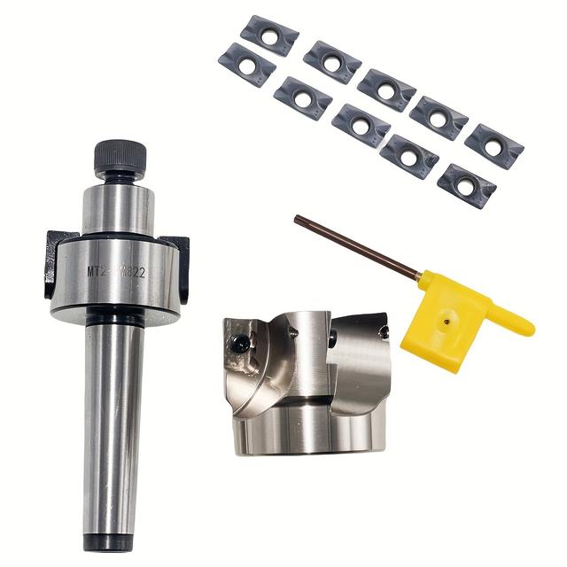 TEMU Schaft Indexierbare Endfräse, MT2-FMB22 Frontfräserhalter + -50-22 CNC Endfräser + 10 Stück APMT1604 Hartmetall