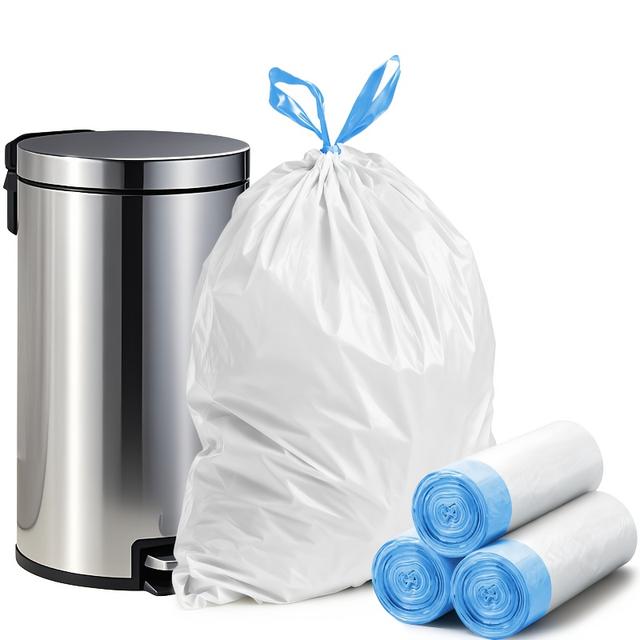 TEMU 헤비 듀티 쓰레기 봉투 13갤런/50L, 드로스트링 포함, 상업용 쓰레기 봉투, 대용량, 두꺼운, 손잡이 포함, 호텔, 주방, 정원 및 마당에서 사용하기에 적합한 일회용 쓰레기 보관 봉투