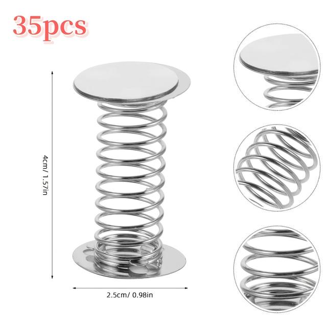 TEMU 인형용 공예 봄 베이스 35개, 흔들리는 머리 액션을 위한 접착제가 있는 금속 나선형 베이스 - 프로젝트 및 수집용 인형 추가에 이상적 (4CM)