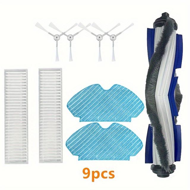 TEMU X- Rg7455 Wh Rg7447 Wh Robot Vacuum Main Brush Side Brush Efficient Air Filter Duster Cloth - Plastic, Fabric, And Other Material, Cordless