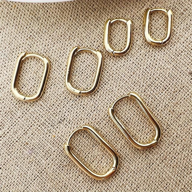 TEMU A Set Of 6 Minimalist Square-shaped Ear Clips And Hoops, Perfect For Women's Vacation Parties, Dating Gifts, And Everyday Outfits