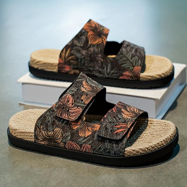 TEMU Summer Single-strap Beach Slippers, Trendy Men's Shoes, New Breathable And Comfortable Sandals