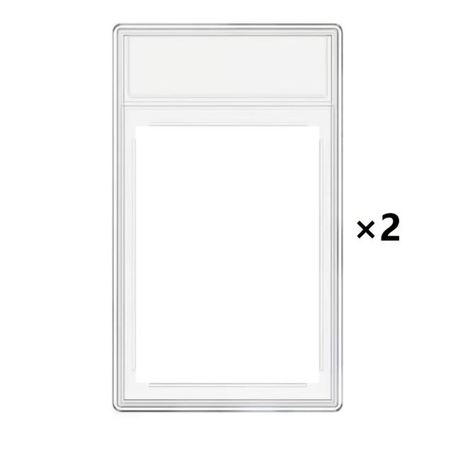 TEMU 2pcs Acrylic Trading Card Display Boxes, 35pt , 65mm X 90mm - Game & Collectible Cards, Ideal For Hobbyists & Collectors, 14+, Box, Non-waterproof