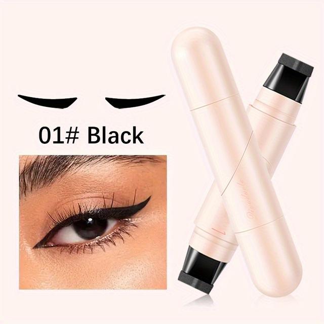 TEMU A Dual-ended Integrated Eyeliner Waterproof And , Long-lasting, Easy To Apply With A Single Stroke, Features A Rotating Design For , Dries Quickly, In Black And Brown Shades, Designed For Eyes