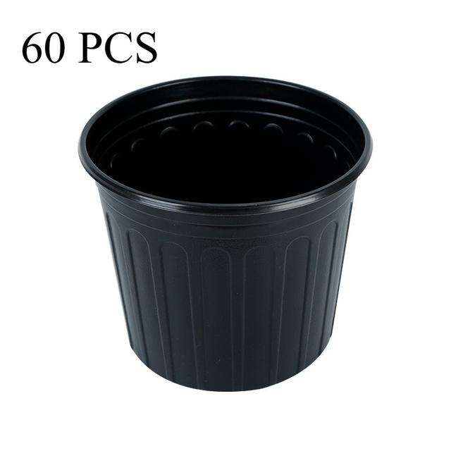 TEMU 60 Vasi Moderni Rotondi per Piantine con di Drenaggio - Plastica Spessa e Morbida, Ideali per Piante Grasse, Fiori e Piantine - Contenitori per Interni/Esterni (Senza Batterie/Montaggio)