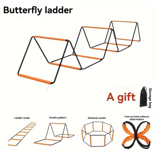 TEMU Versatile Agility Ladder - Foldable Speed & Training Equipment For Football, Adult Fitness With Convenient Storage Bag