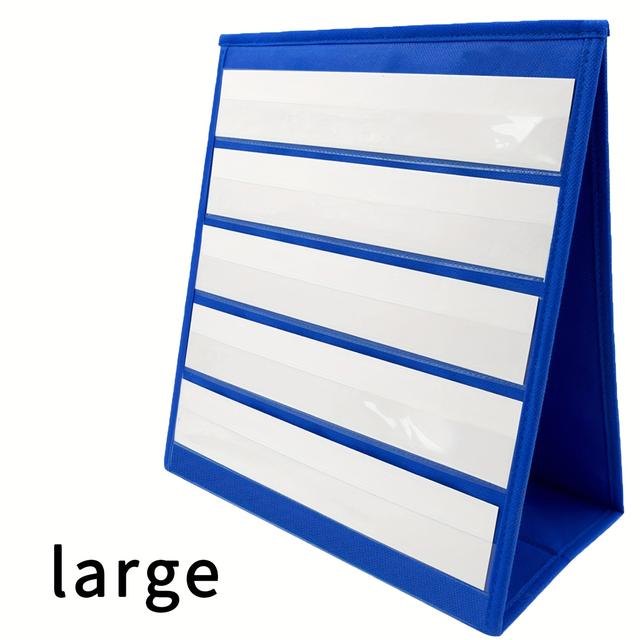 TEMU Tablero de Bolsillo de Cara que Ahorra con 20 Tarjetas de Borrado a Reutilizables - PVC Duradero, Ideal para la Organización en el Aula y en Casa