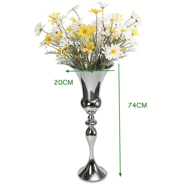TEMU Large Iron Flower Vase Standing Vase Wedding Party Decorations Table 74cm - A Beautiful Vase