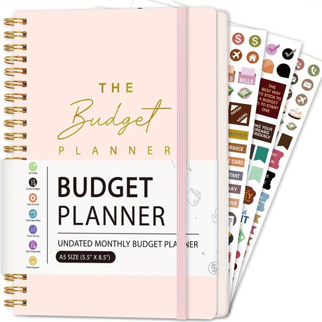 TEMU مخطط الميزانية للأشجار - منظم المالية الشهري مع دفتر تتبع النفقات لإدارة أموالك بشكل فعال، مخطط مالي غير مؤرخ/دفتر حسابات، يمكن البدء في أي وقت، A5 (8.6x5.9 إنش)، ورق 100 جرام