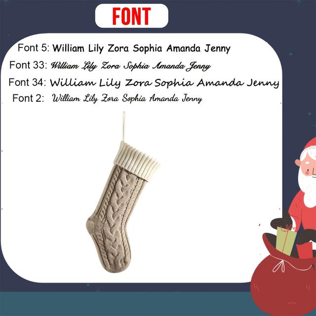 TEMU Personalized Christmas Stockings Custom Stockings with Embroidered Name Large Customized Stockings for Fireplace Hanging Decoration Knitted Stocking for Family sinterklaas