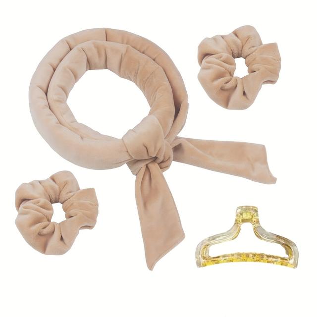 TEMU -in Hair Curler Set - No Heat, Large Wave Sponge Rollers With Scrunchies & Clips For All Hair Types