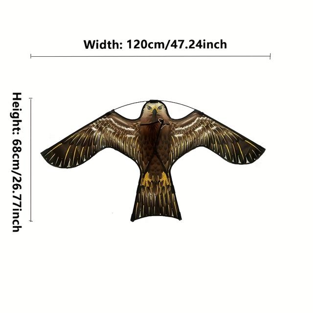 TEMU Eagle-shaped Repellent With Reflective Sequins For Garden Pest Control, Outdoor Use Simulated Bird Kite