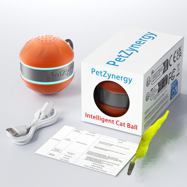 TEMU Cat Interactive Toy Ball, Activated By Fast Rolling, Chirping And Patting On Carpets/lawns. With Multiple Movement , A Cat Toy Whose Tail Can Rotate In . Applicable To: Carpets, Tiles, Etc.