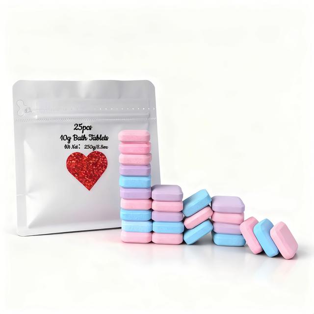 TEMU 25pcs 10g Small Square Shower Steamerswith White Gift Bag - Pink Rose, Purple Lavender, Blue Eucalyptus Scents | Halloween Christmas Mother's Day Valentine's Day Gifts