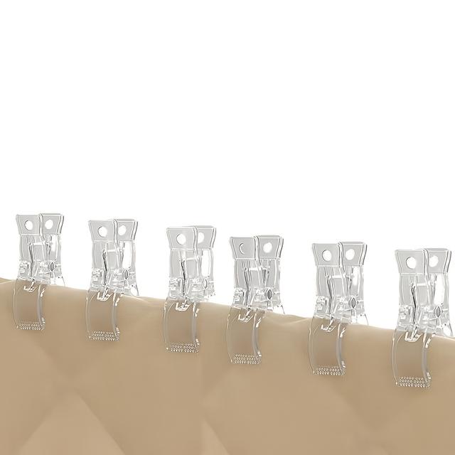 TEMU 4/6ks Průhledné Protiskluzové Štípací Kolíky, Velký Nerezový Pružinový Protiskluzovými Korálky pro Zavěšení Oblečení, Ponožek, Ručníků, Dek, Ubrusů a Dalšího, Štípací Kolíky