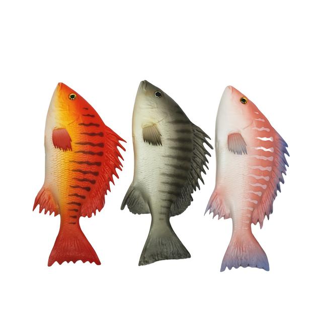 TEMU A Set Of 3, Each In Different Colors, Red Ornaments, Models Made Of Soft Pu Material, Marine-themed Diy Decoration, Simulated Fish Models, Suitable For Room Decoration And Home Decoration.