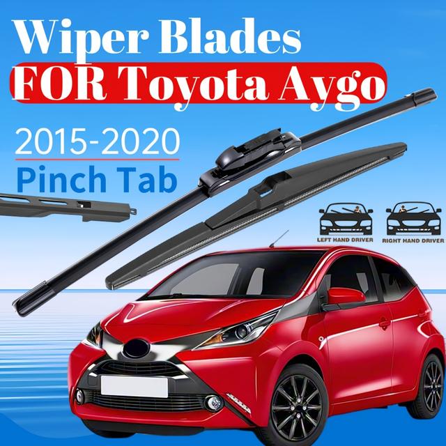 TEMU Vervangende ruitenwisserbladen voor Toyota Aygo modellen van 2015 tot 2020 - 26 inch + 12 inch - Hoogwaardige ruitenwisserblad set voor voor- en achterkant (2 stuks)
