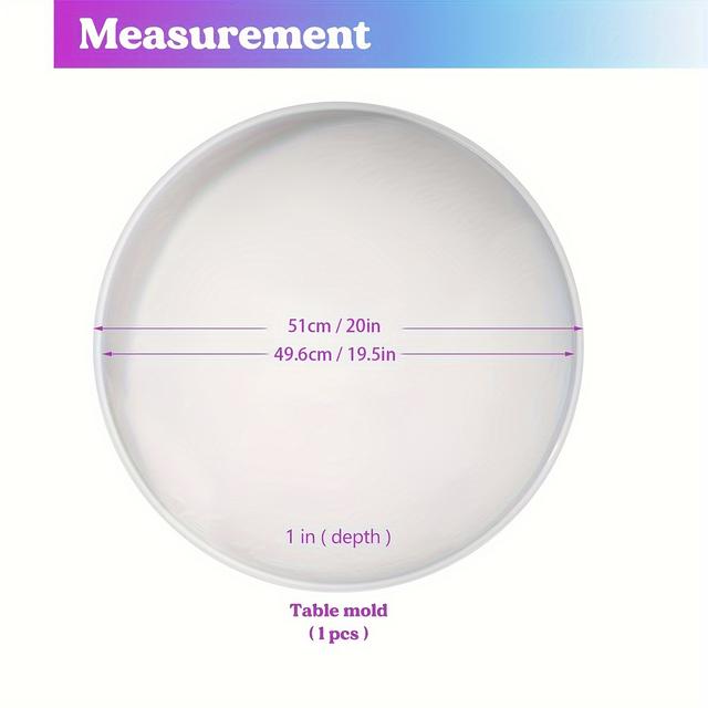 TEMU Extra Large Resin Molds, 20 Inch Xl Round Silicone Molds For Table Epoxy Resin Molds For Tray, Clock, Resin Art, Resin Casting, Gifts
