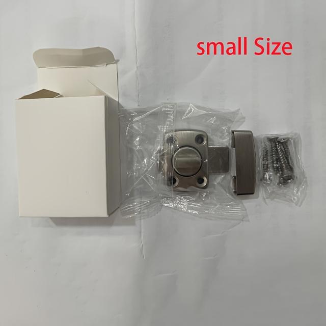 TEMU 1db Ezüstszínű Fém Ajtózár Biztonsági Zár: Fúrás Nélküli Fürdőszobaajtó Csúsztatható Zárral, Lopásgátló Zár Csavarokkal