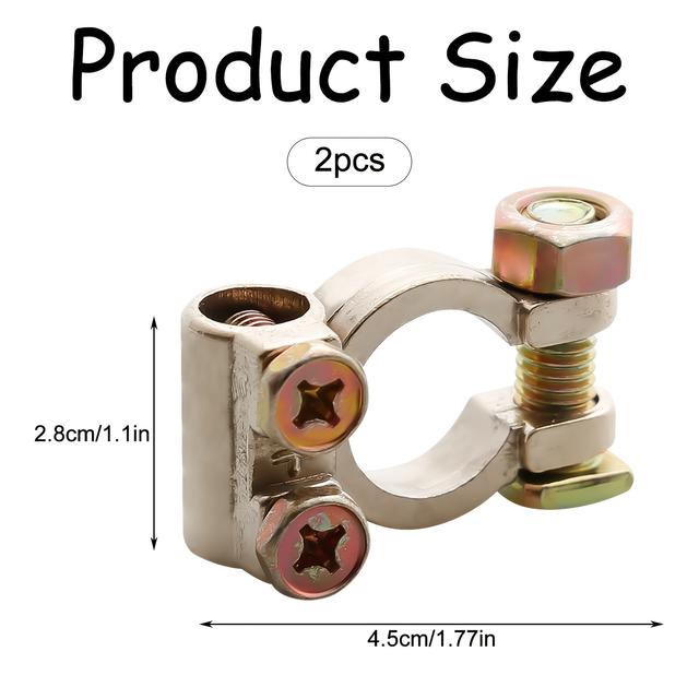 TEMU 2 ks Konektory baterií – Pozitivní a negativní kabelové terminály, rychloupínací konektory pro auto, karavan, motorku