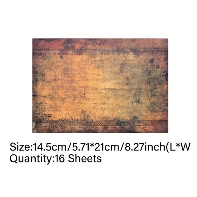 TEMU Vigus16 Vintage Worn-out Rusty Tin Description Junk Diary Magazine A5 Size Handmade Paper