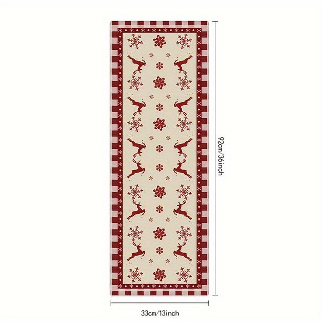 TEMU 1pc Christmas Holiday Festive Snowflake Christmas Tree Santa Claus Event Table Flag