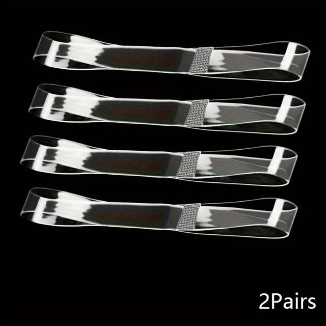 TEMU Transparent Elastic Shoelaces For Women's High Heels, Designed To Prevent Slipping And Keep Shoes In