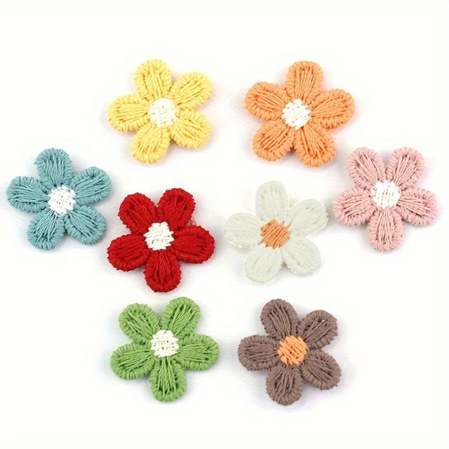 TEMU 80pcs Of Knitted Embroidery Daisies, Perfect For A To Your Sewing Projects. Handmade Materials Are Ideal For Clothing, Bags, Headwear, And Other Decorative Additions, Measuring 0. In Mixed Colors