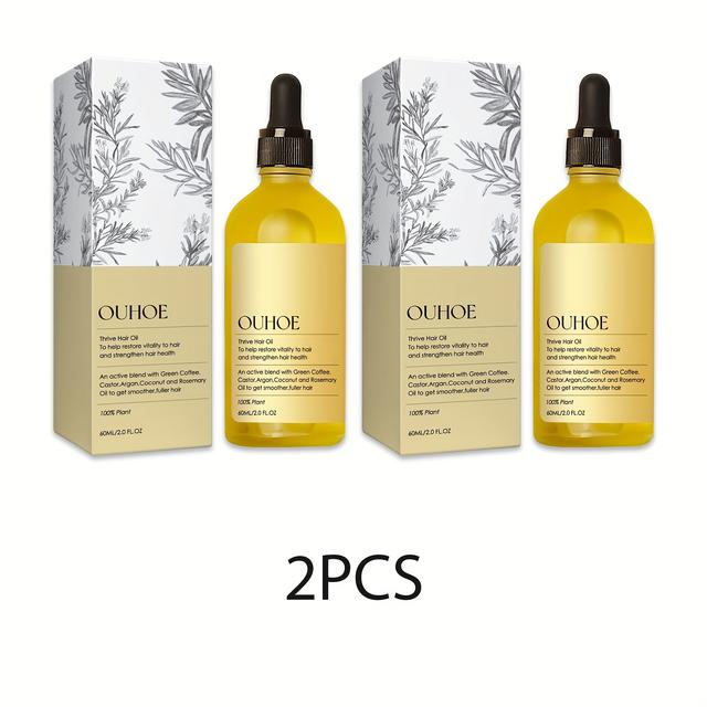 TEMU This Set Of 2 Rosemary Oils Includes Coffee Extract, Featuring A Soft And Mild Texture That Helps And Smooth Damaged Hair. Suitable For Every Hair Type.