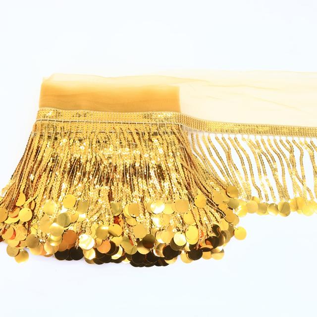 TEMU 1 Yard Of 25cm Wide Sequin Tassel Fringe Lace, Perfect For Costume Additions, Curtains, And Craft Projects. Ideal For Trimming, Sewing, And Decorative Touches To Your Crafts