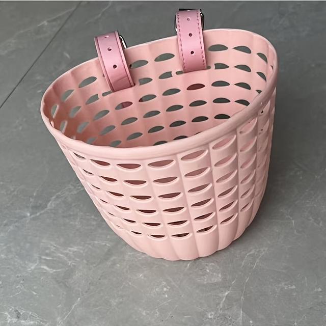 TEMU Bicycle Basket, Bicycle Basket Front Basket, Front Handle Carrier, Bicycle Plastic Basket, Suitable For Riding And Storage