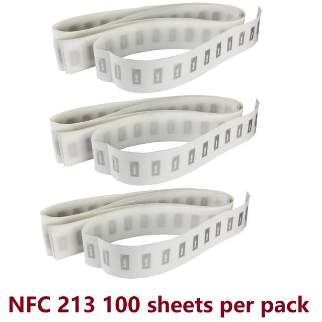 TEMU 2111s Mini Nfc Label Stickers With Ntag213 Chip Operating At 13.56mhz, Transparent, Nfc Labels With 144 Of Memory, Design
