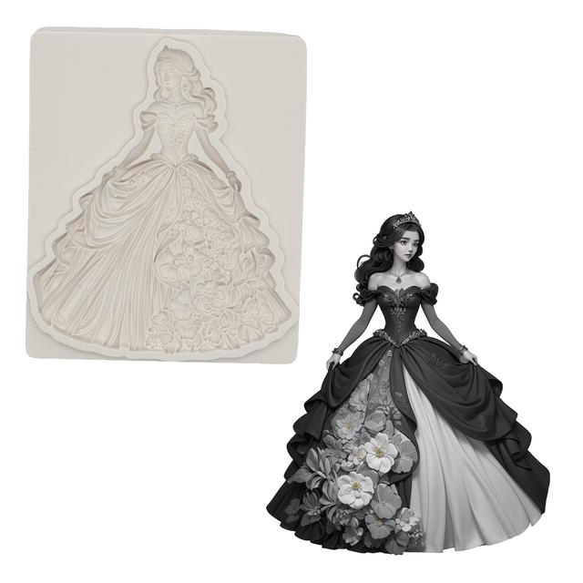 TEMU Girl Fondant Mold, Cake Mold Fondant Mold Cake Decorating Tool Baking Accessory Resin Mold Kitchenware, Resin, Clay, Plaster Molding Mold