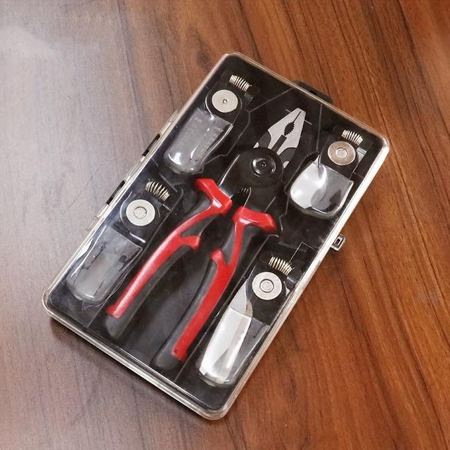 TEMU Többcélú Fogószett Cserélhető Fejekkel, Kézi Fém- és Műanyag Szigeteléseltávolító, Vágószerszám Készlet Elektromos Karbantartáshoz