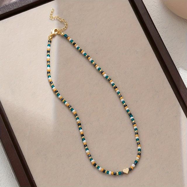 TEMU Collar tribal de cuentas bohemio con dije de - Collar de cuentas para vacaciones en la playa, accesorio de joyería para uso diario - Sin chapado, versátil para todas