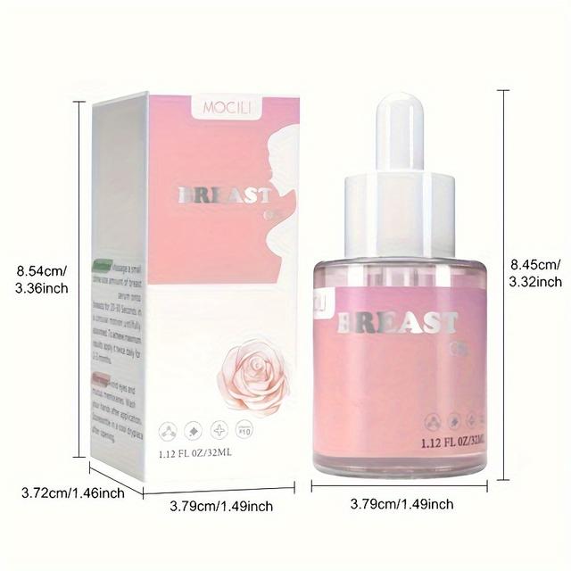 TEMU Breast Firming Oil, Containing Vitamin E And Plant Squalane, Tightens And Lifts Sagging Breast Skin, Moisturizes And Improves Elasticity, A Safe And Massage Oil For Women's Breasts