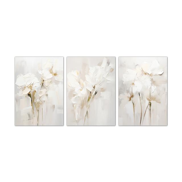TEMU 2d Flat, 2d Flat, Set Of 3 Neutral Abstract Floral Posters, Floral Wall Art Prints, Beige Wall Art, Beige And Gray Wall Decor, Canvas Paintings For Bedroom And Living Room Art, Unframed