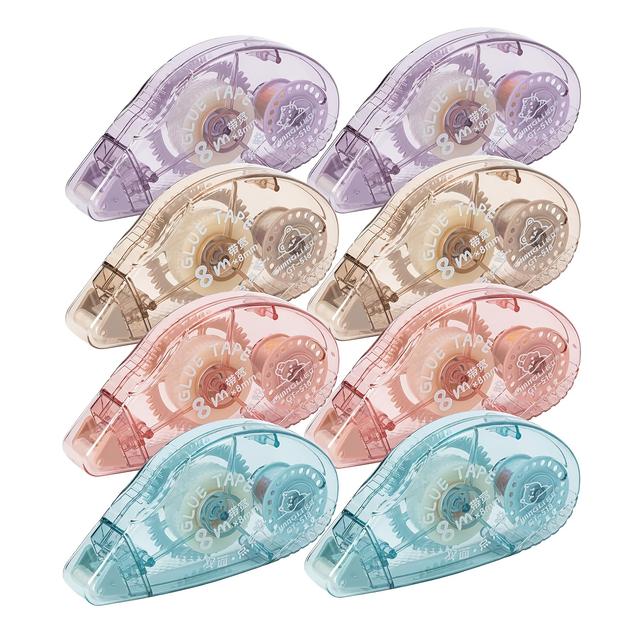 TEMU 8-teiliges Set Doppelseitige Klebeband-Roller, Scrapbooking-Zubehör Tagebuchrolle mit für Bastelar