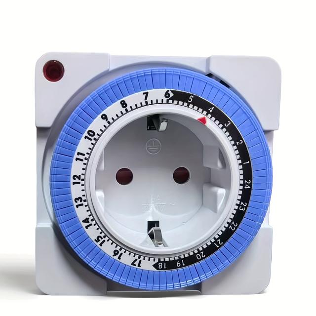 TEMU Timer Socket, 24-hour Cycle, Plug-in Timer, Suitable For Indoor Lighting, Lamps, Air Conditioners, Kitchen Appliances, Etc