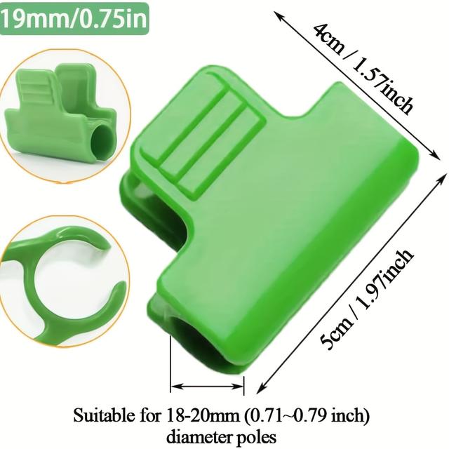 TEMU 온실 클램프 필름 로우 커버 네팅 터널 후프 클립 프레임 차광망 로드 클립 온실 필름 클램프 계절 식물 연장 지지대