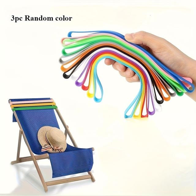 TEMU 3pcs Durable Beach Towel Clips - Windproof, Break-resistant, High Elasticity Towel Clips For Pool, Beach, Cruise & Outdoor Use, Material Transport Accessories, Essential For Beach And Office