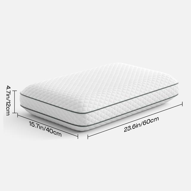 TEMU 1pz Cuscino Letto a per Casa, e come Cuscino in Spugna, Cuscino Cervicale Ergonomico, al e alle Spalle per un Ottimo Supporto e - con Antipiega e Durevole