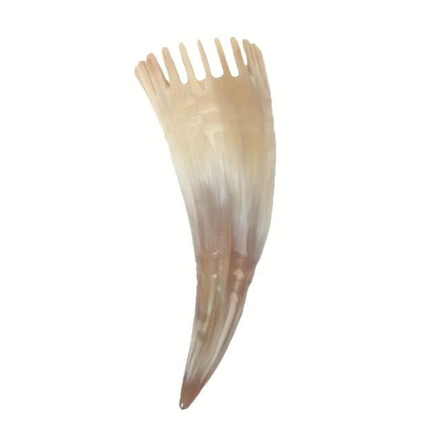 TEMU Cow Horn Comb For Washing And Massaging + Meridian Scraping, A For Home Head Therapy