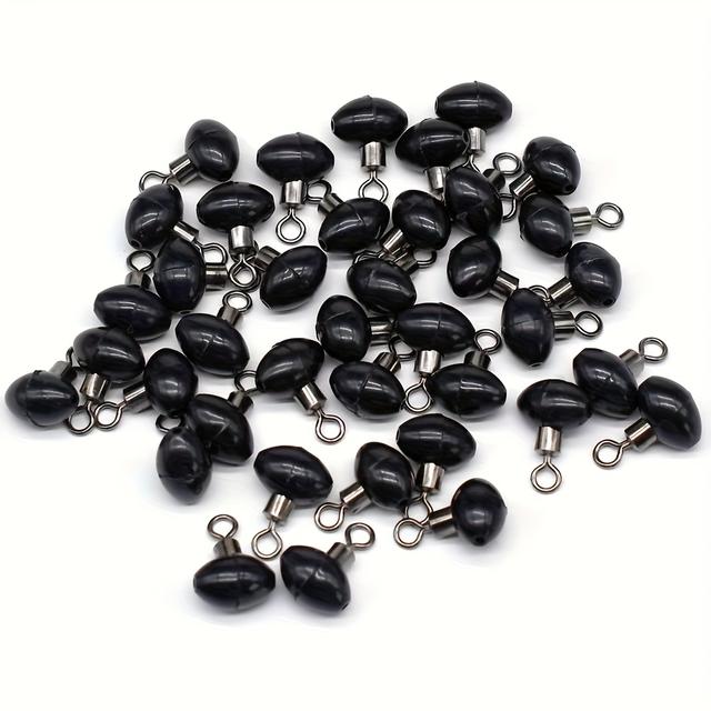 TEMU 50pcs Fishing Rolling Swivel Slider Bead, 16x12mm Fish Pulley Line Connector, Fishing Connector, Fishing Tackle Running Slider Bead, Plastic Swivel Bead